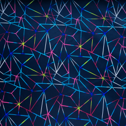 Ткань Оксфорд 210D PU, принт &quot;Неоновые треугольники&quot; (на отрез)  в Ростове-на-Дону