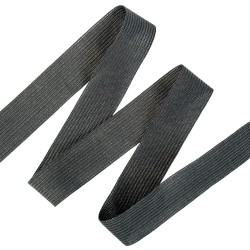 Окантовочная лента-бейка, цвет Чёрный 22мм (на отрез)  в 