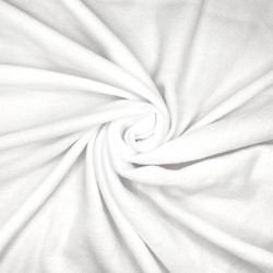 Флис Односторонний 130 гр/м2, цвет Белый (на отрез)  в 