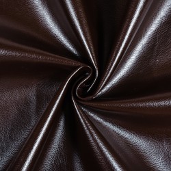 Ткань Дерматин (Кожзам) для мебели, цвет Темно-Коричневый (на отрез)  в 