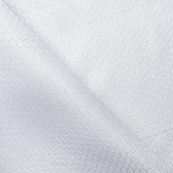 Ткань Оксфорд 300D PU Рип-Стоп СОТЫ, цвет Белый (на отрез)  в 
