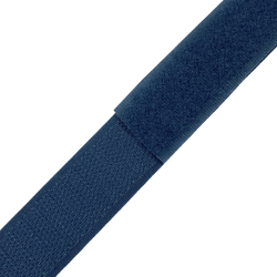 Контактная лента 25мм цвет Синий (велькро-липучка, на отрез)  в 