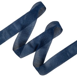 Окантовочная лента-бейка, цвет Синий 22мм (на отрез)  в 