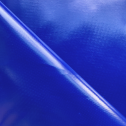 Ткань ПВХ 450 гр/м2, Синий (Ширина 160см), на отрез  в Ростове-на-Дону